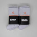 SACA Ladies Socks 2-Pack with pink trim — front view